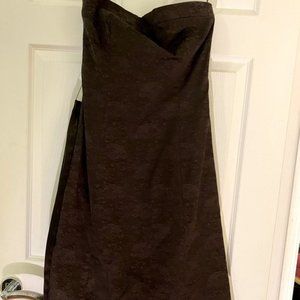 Brown Strapless Dress